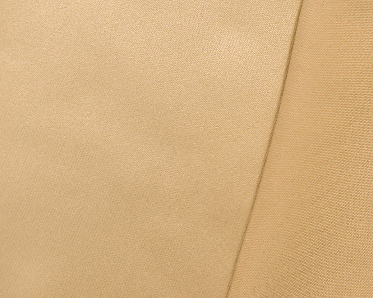 Beige Polyester Stretch Lamour Satin Woven Fabric