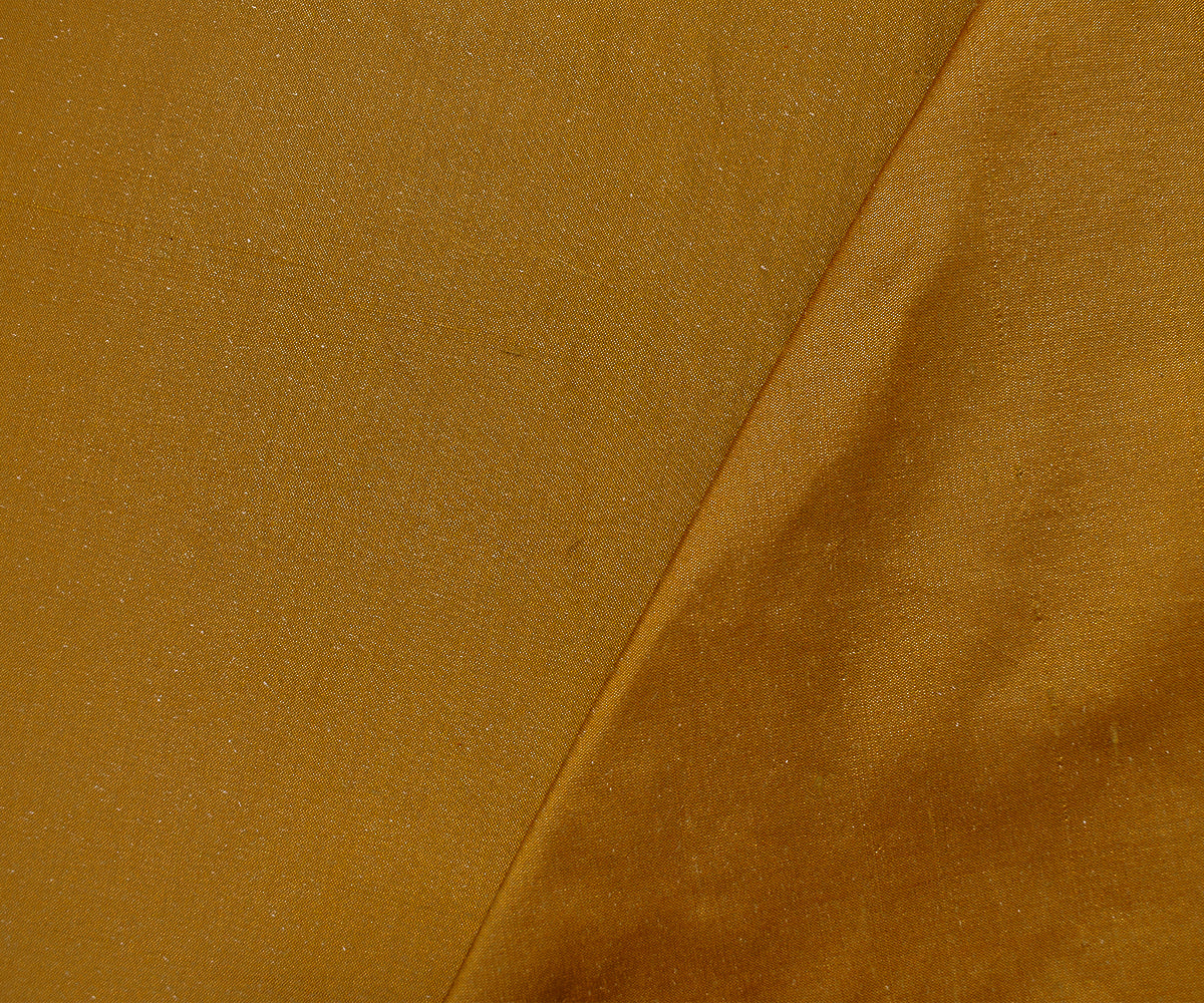 Copper Brown-Beige Silk Iridescent Dupioni Woven Fabric