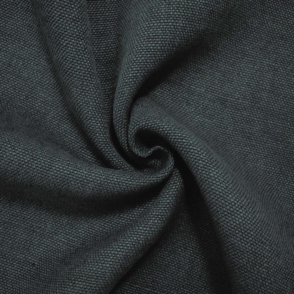 Deep Gray Washed Irish Linen Moygashel Solid Canvas Woven Fabric