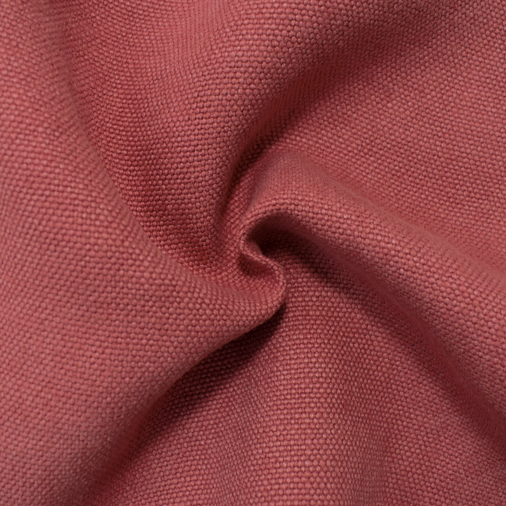 Red Washed Irish Linen Moygashel Slub Solid Canvas Woven Fabric