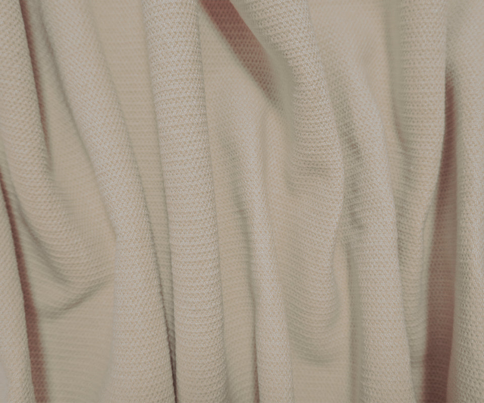 Light Beige Cotton Textured Dobby Woven Home Decorating Fabric
