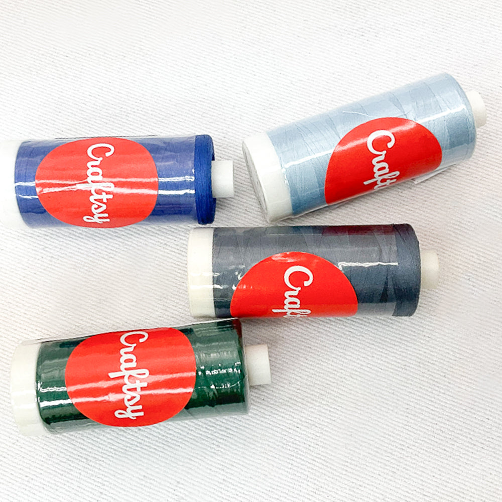 Craftsy Stash Builder Thread Bundle Blues 4 spools 100% Cotton