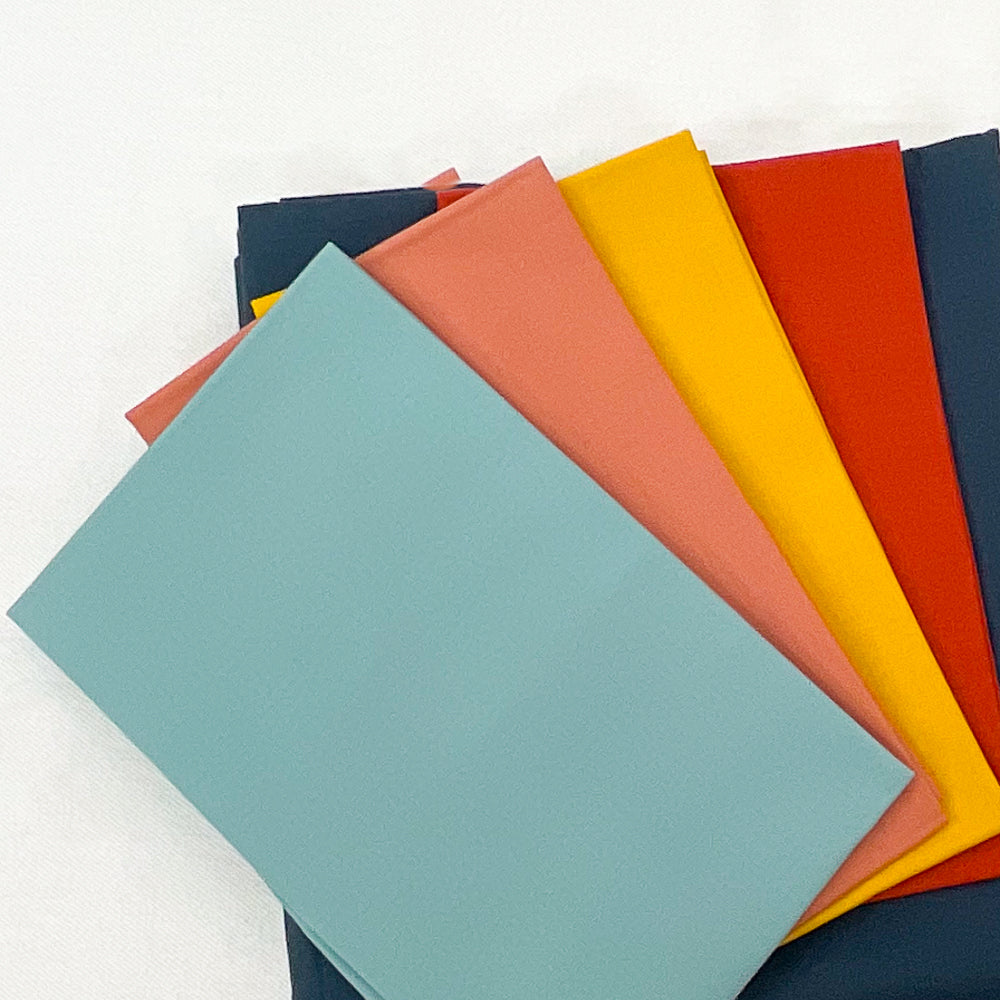 Boundless Coordinated Stash Builder Bundle - Color Block  - various solid fabrics 3 1/4 yards total