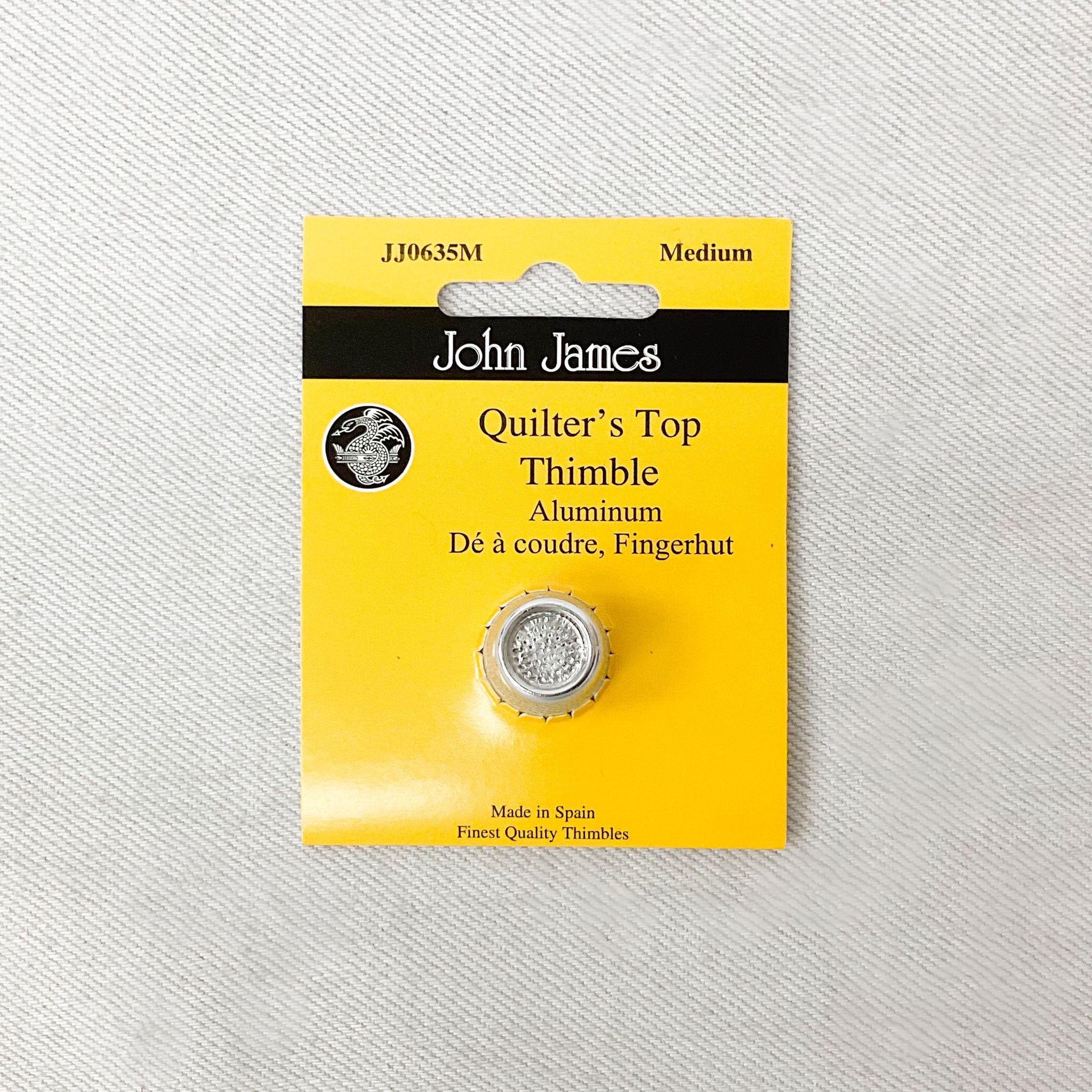 John James Quilter's Top Thimble size Medium - Colonial Needle Company