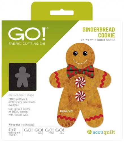 Accuquilt Die GO! 55862 Gingerbread Cookie High Country Quilts