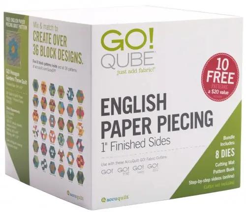 Accuquilt GO! 55825 Qube English Paper Piecing 1 Inch Finished Sides High Country Quilts