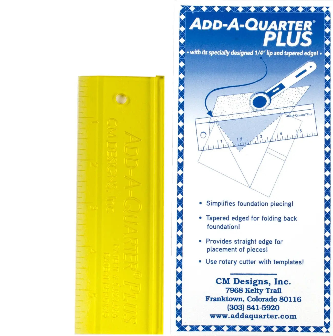 Add A-Quarter Ruler 6in Plus - Linda's Electric Quilters