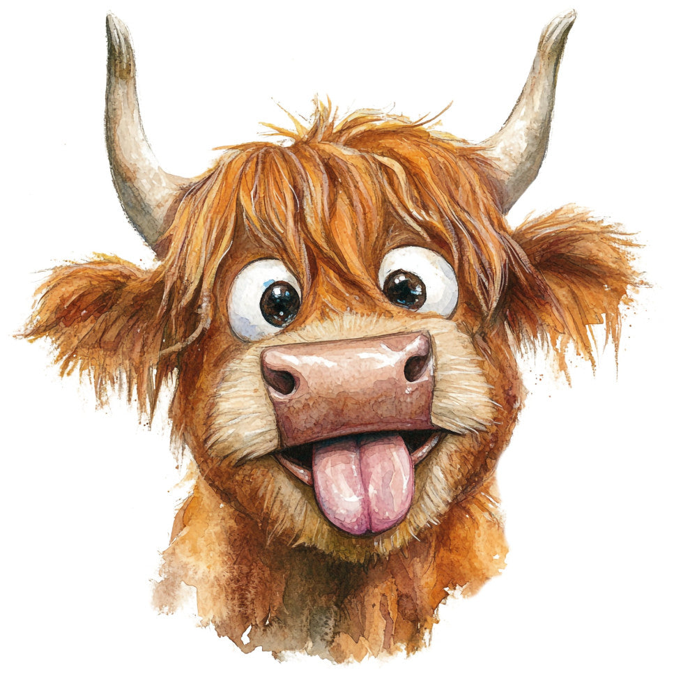 Adorable Highland Cow Fabric Panel 20