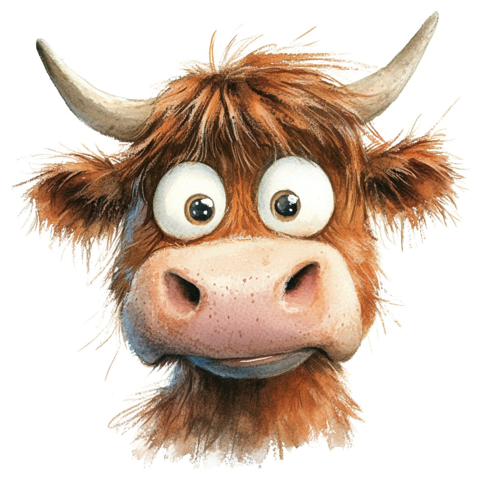 Adorable Highland Cow Fabric Panel 3