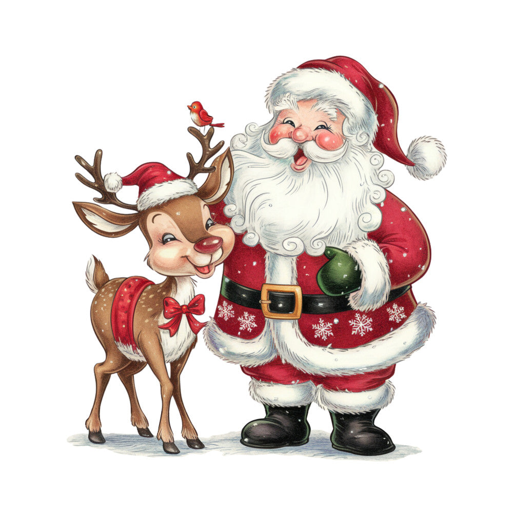 Adorable Santas Fabric Panel 12