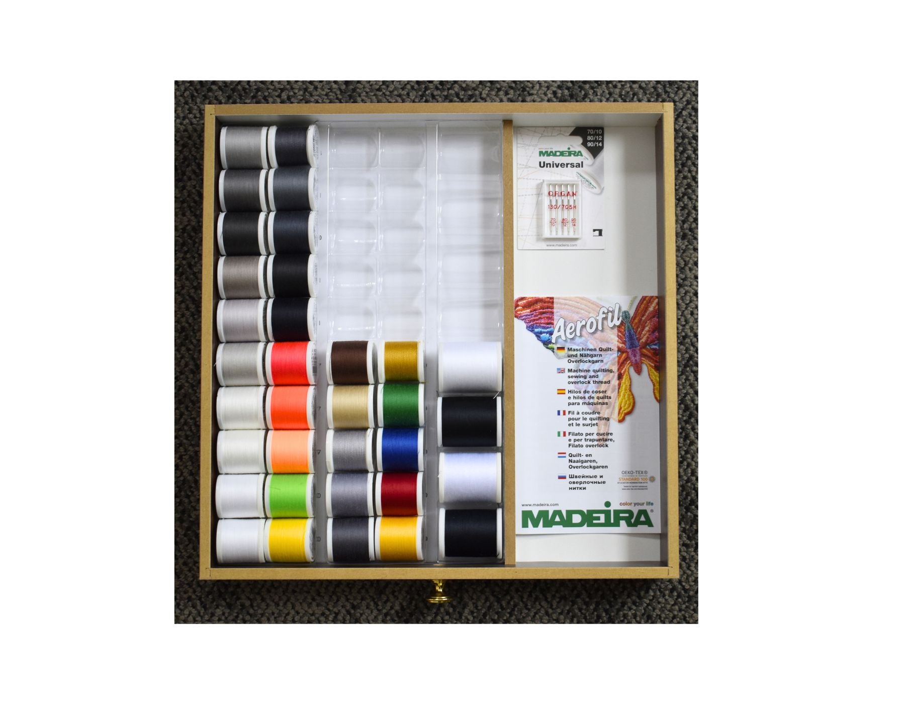 Aerofil 120 – 3 Drawer Treasure Chest, 182 400m and 12 100m Spools