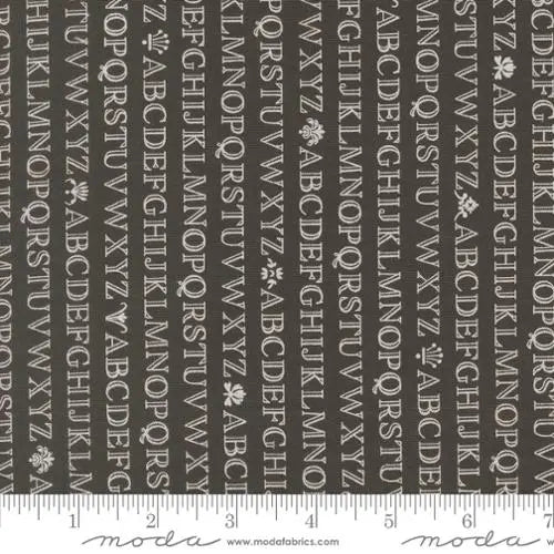 Agatha Road Midnight Words Stripe 44"/45" Fabric Per Yard Moda Fabrics & Supplies