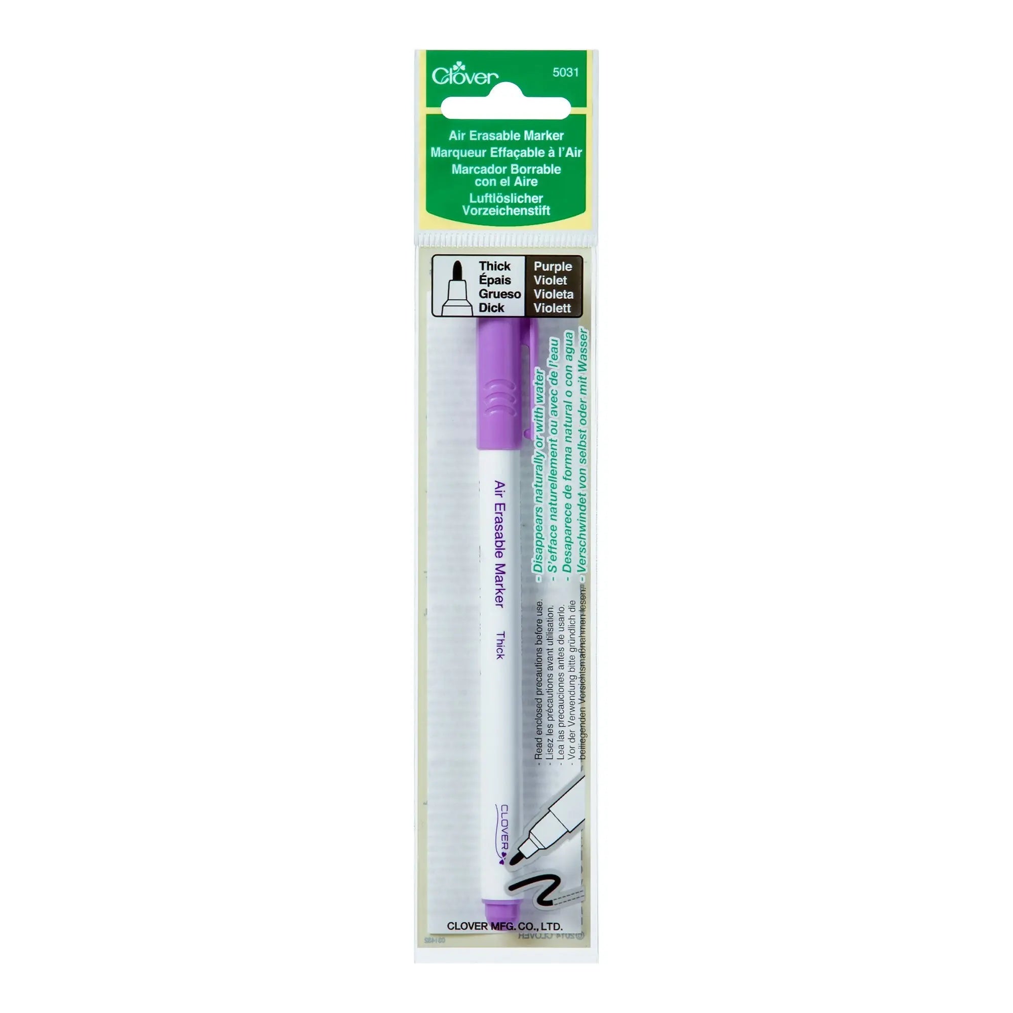 Air Erasable Marker Purple (Thick) Clover Needlecraft, Inc.