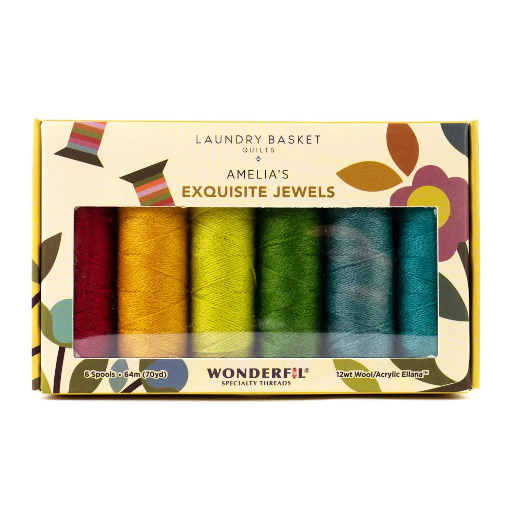 Amelia's Exquisite Jewels by Edyta Sitar - Wool/Acrylic Thread Pack WonderFil USA