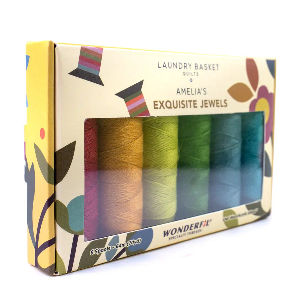 Amelia's Exquisite Jewels by Edyta Sitar - Wool/Acrylic Thread Pack WonderFil USA