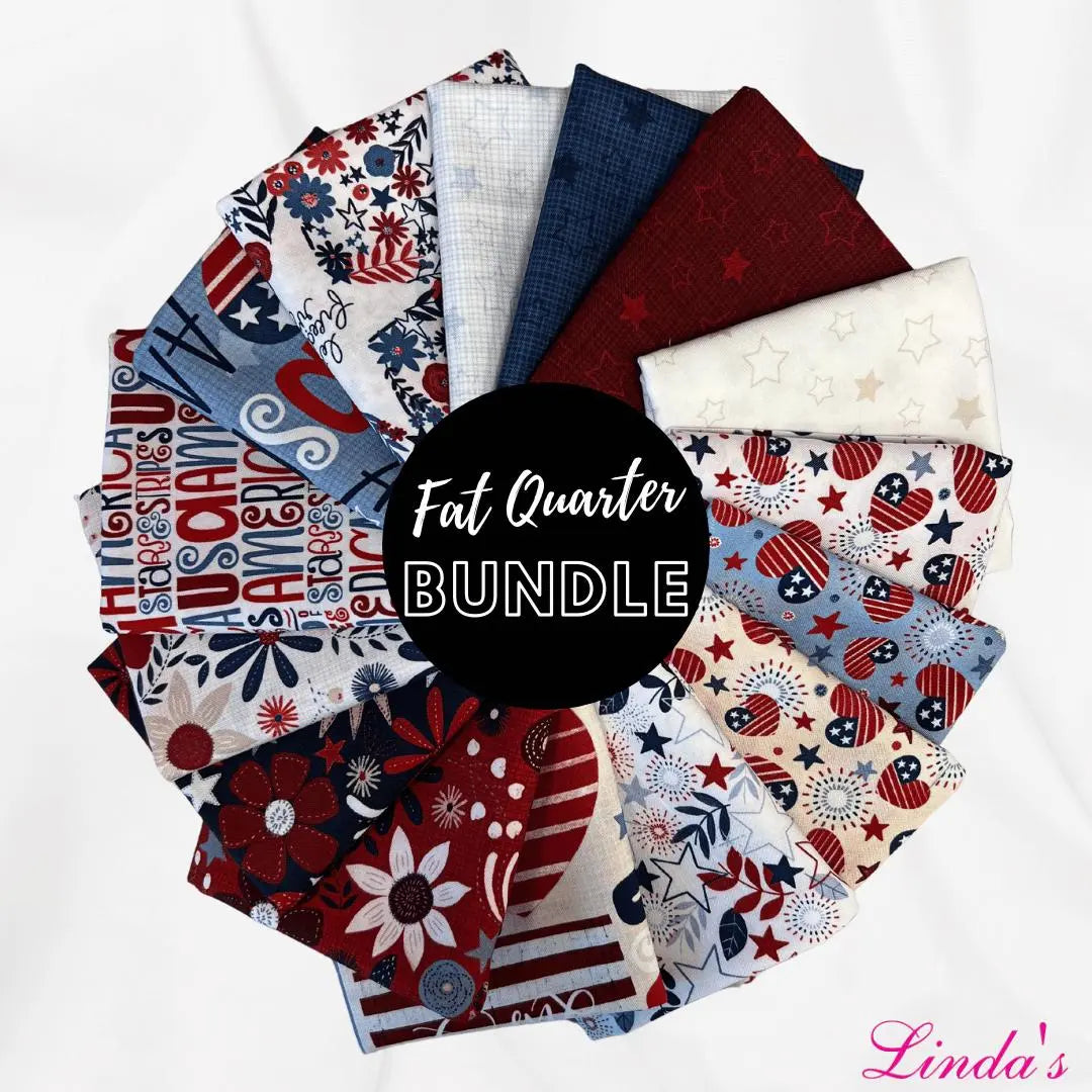 America the Beautiful Fat Quarter Bundle - Set of 15 - Linda's Electric Quilters