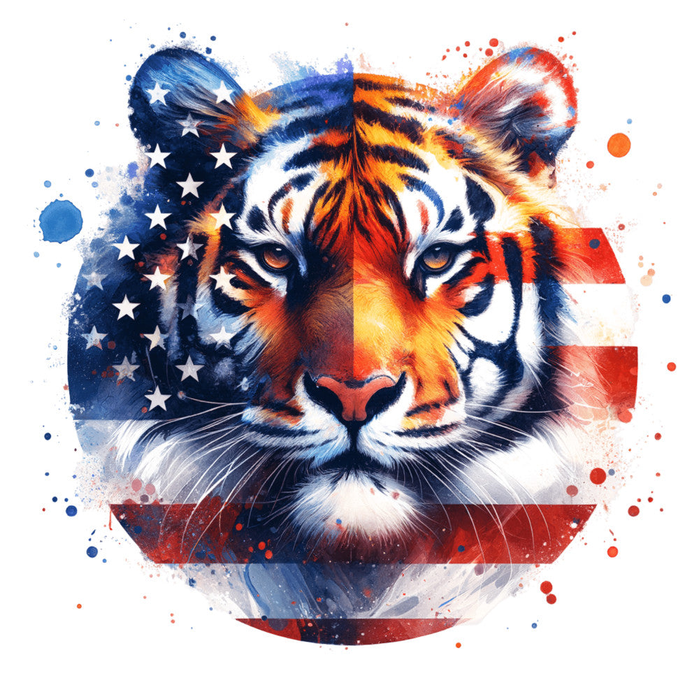 American Flag Animal Fabric Panel 6 QuiltingFabricPanels