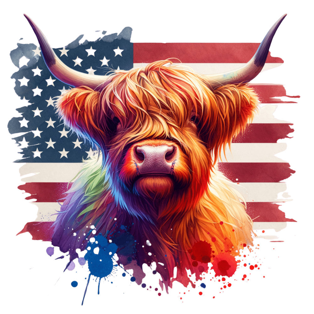 American Flag Animal Fabric Panel 8 QuiltingFabricPanels