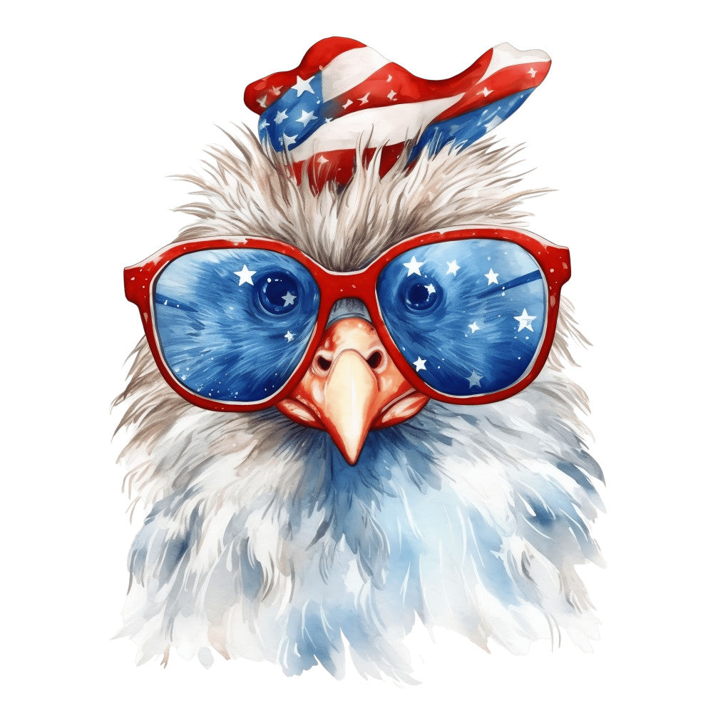 American Rooster Fabric Panel 4 QuiltingFabricPanels