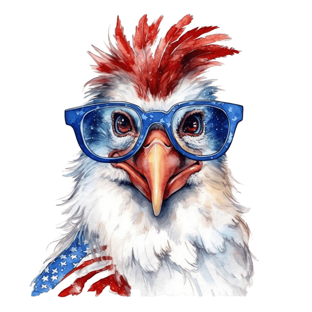 American Rooster Fabric Panel 7 QuiltingFabricPanels