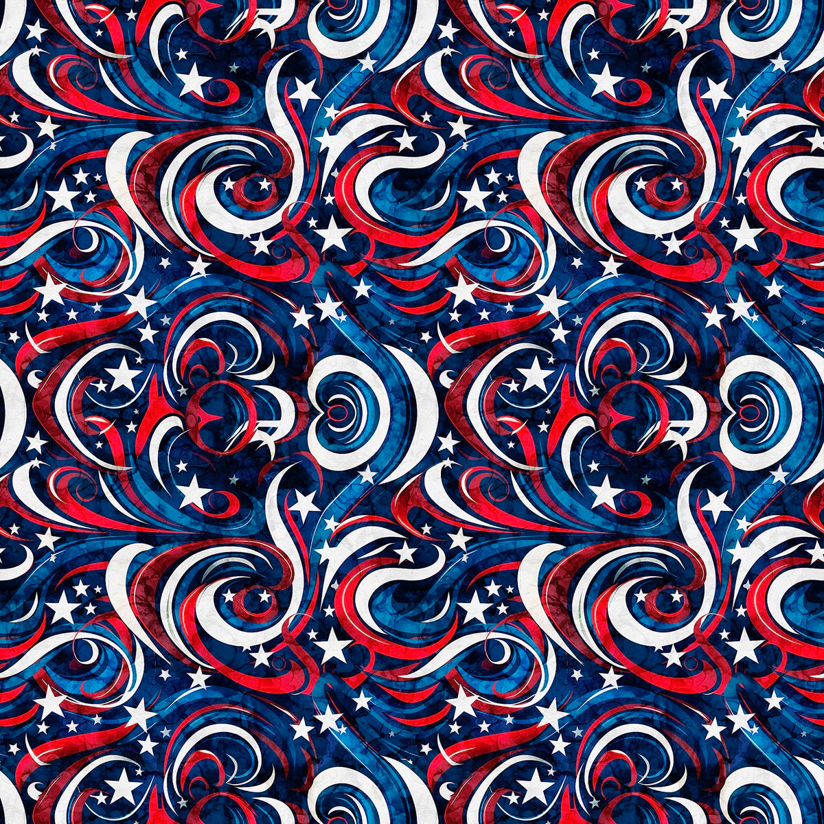 American Freedom #21 Multi Swirl 45" wide Fabric per yard
