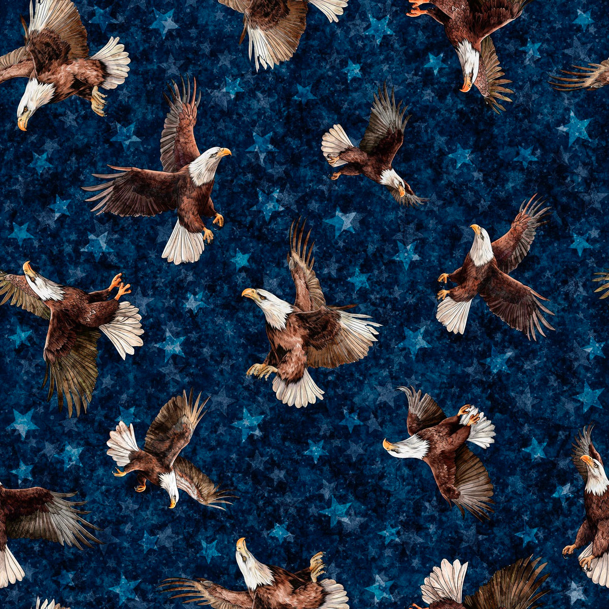 American Freedom #3 Blue Eagles 45" wide Fabric per yard