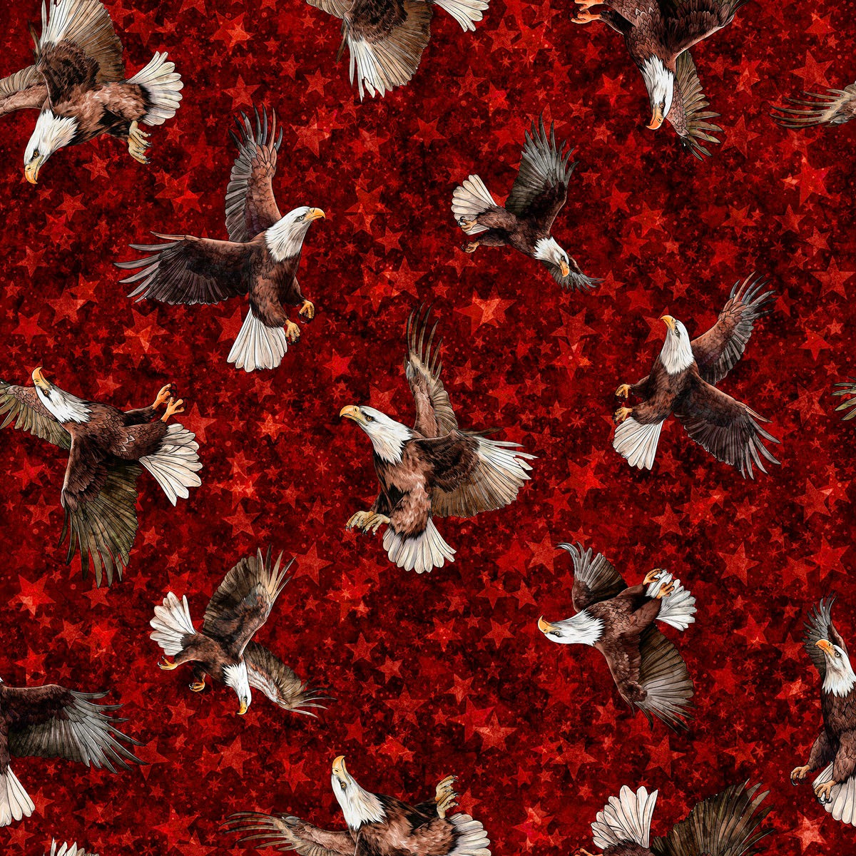 American Freedom #5 Red Eagles 45" wide Fabric per yard