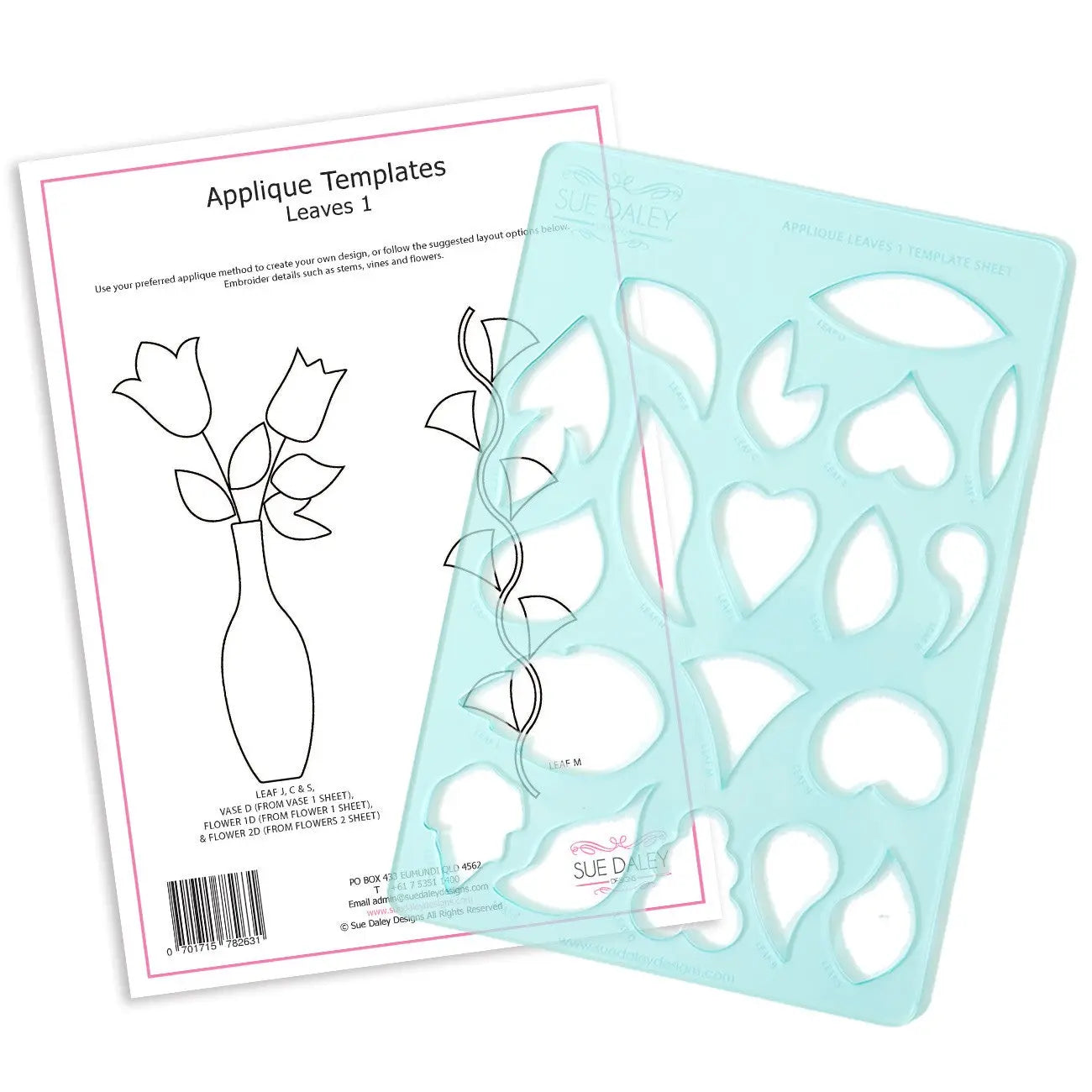 Applique Leaves Template Sheet