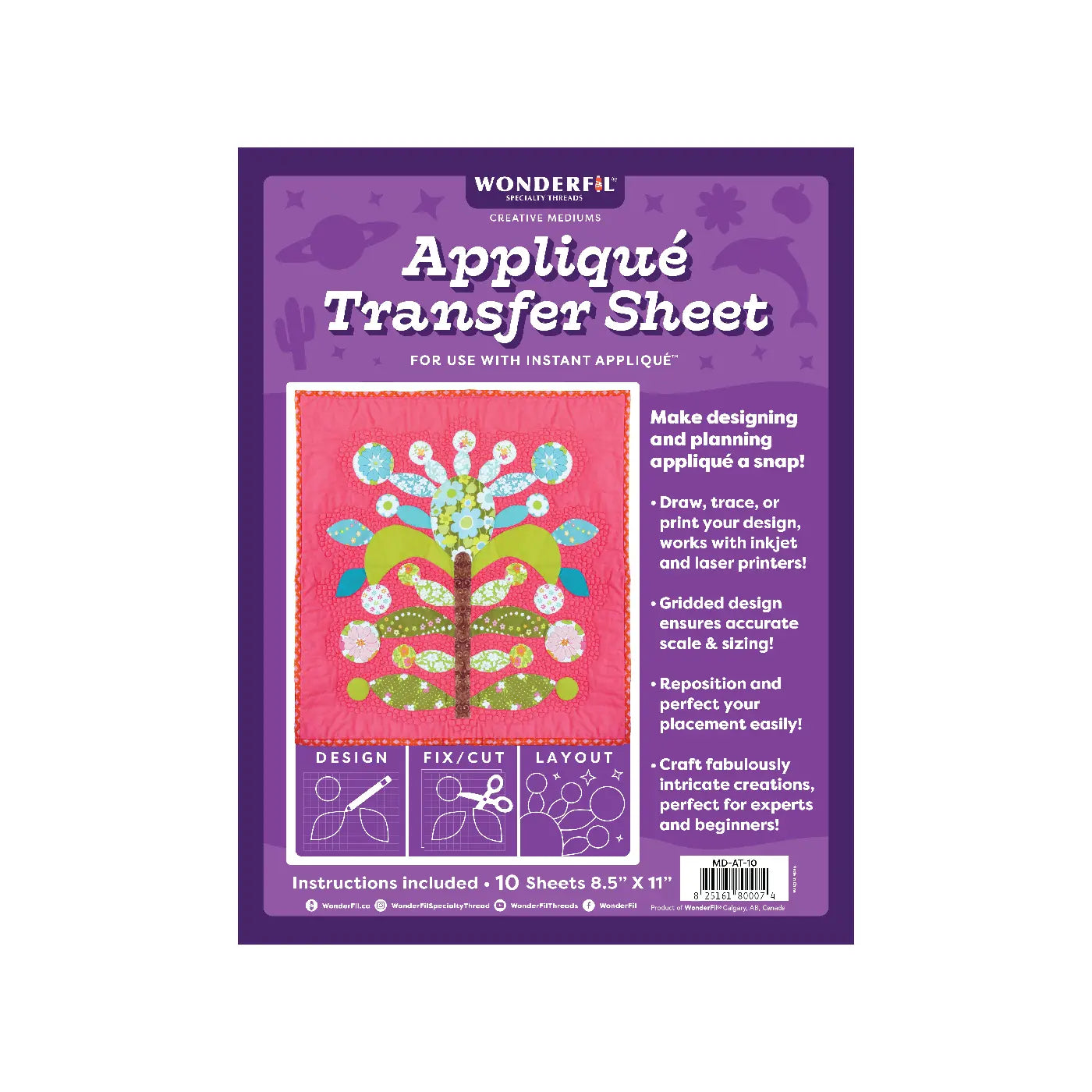 Appliqué Transfer Sheet™ WonderFil USA
