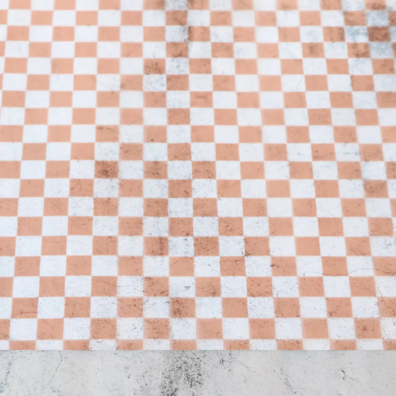 Apricot Checkerboard Vinyl 1/2yd - Linda's Electric Quilters