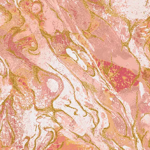 Apricot Marbled Earth Cotton 44”/45" Fabric Per Yard Benartex Inc