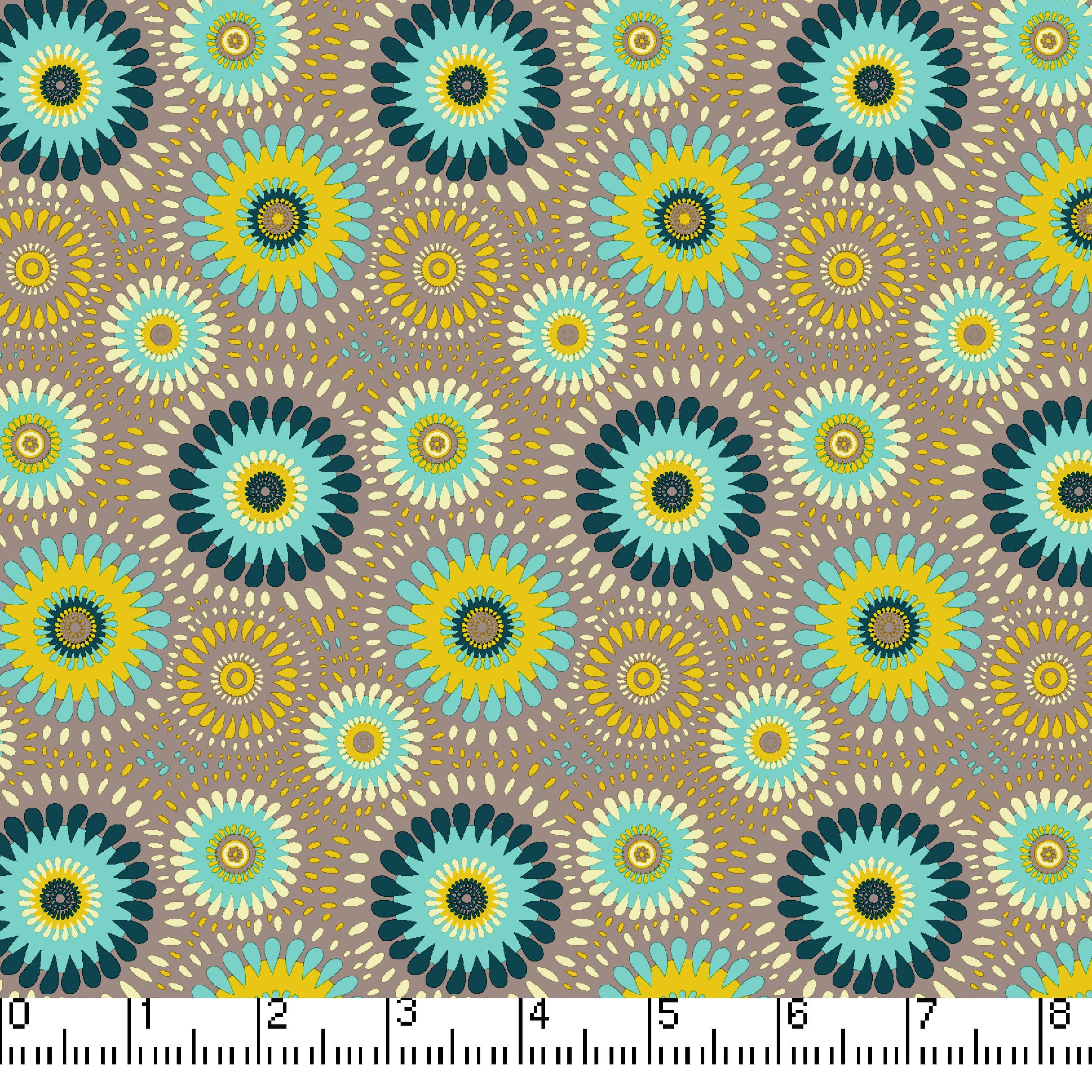 Ash Lucky Medallion 45" Wide Cotton Fabric Per Yard