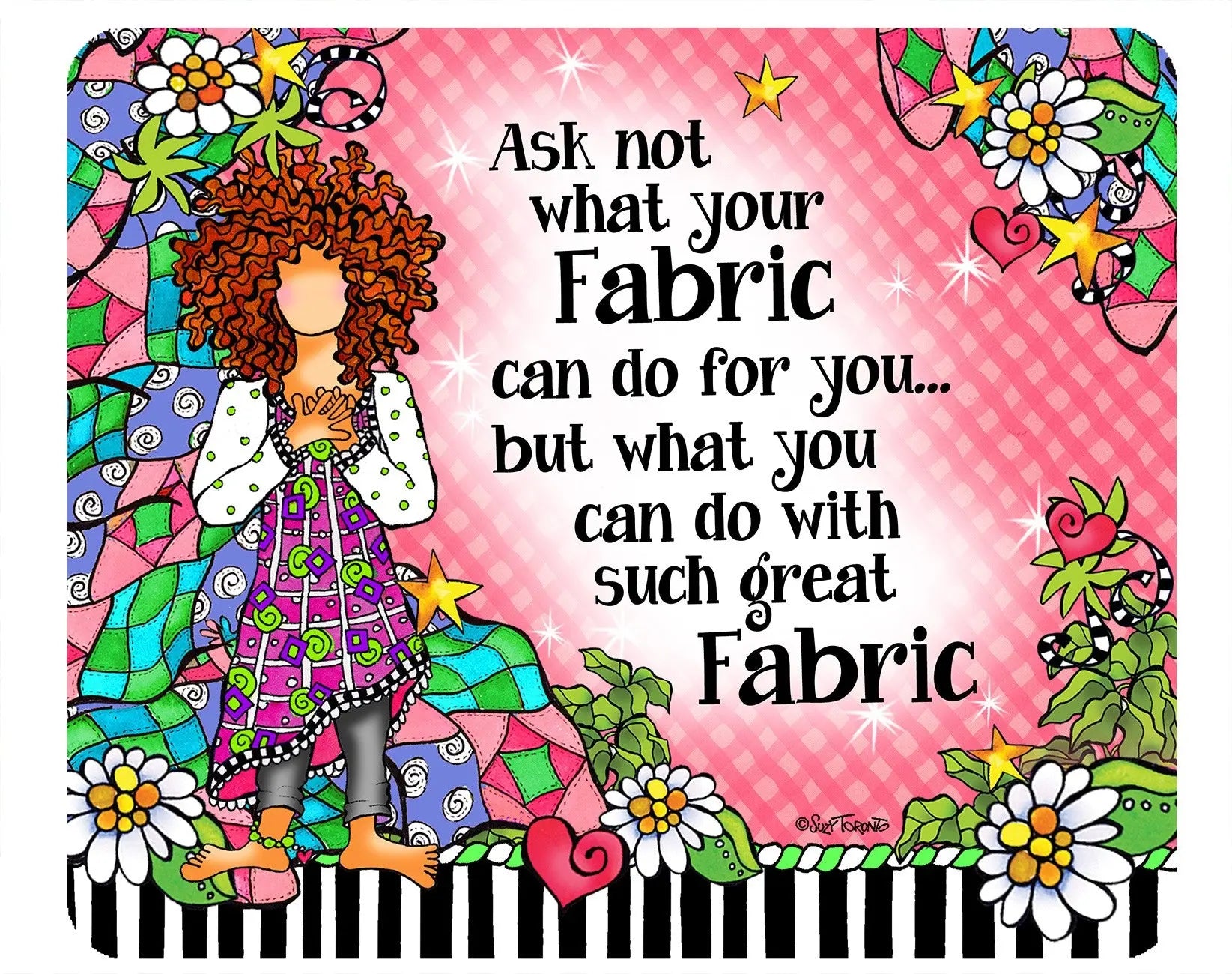 Ask Not Mouse Pad - Linda's Electric Quilters