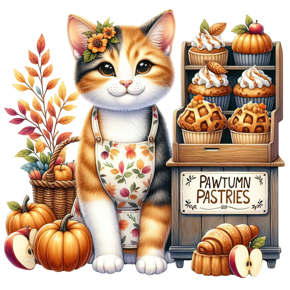 Autumn Cats Fabric Panel 109 QuiltingFabricPanels