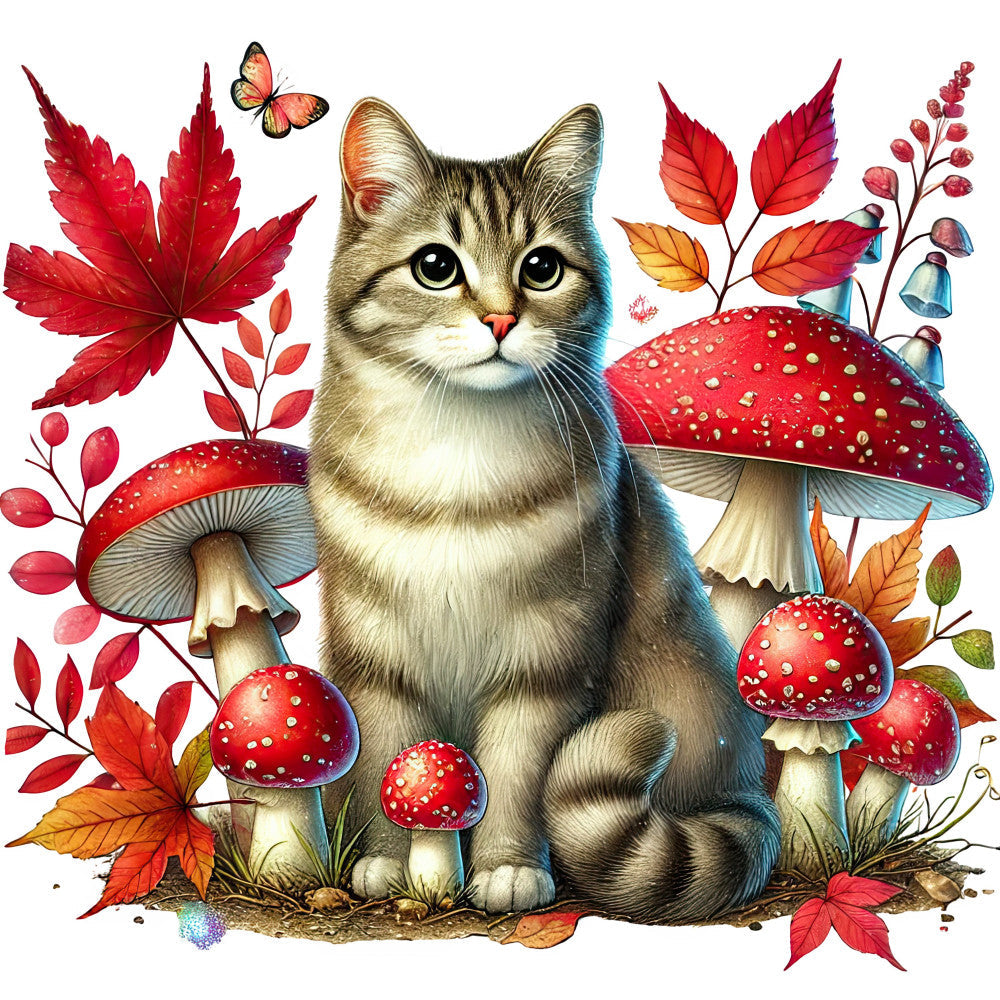 Autumn Cats Fabric Panel 11 QuiltingFabricPanels