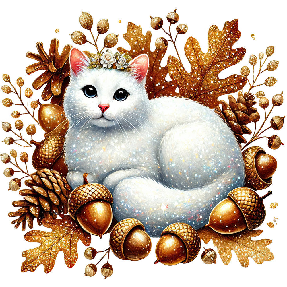 Autumn Cats Fabric Panel 17 QuiltingFabricPanels