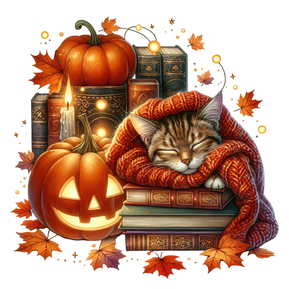 Autumn Cats Fabric Panel 38 QuiltingFabricPanels
