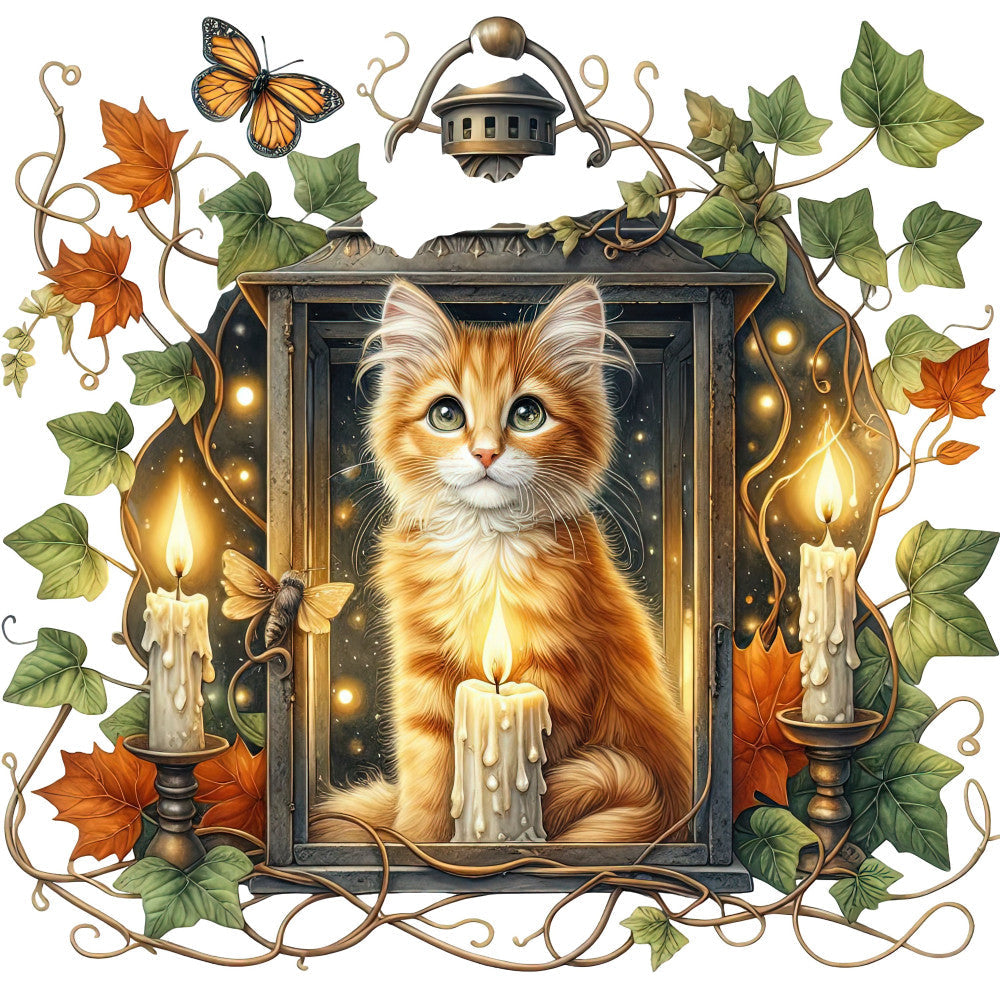 Autumn Cats Fabric Panel 44 QuiltingFabricPanels