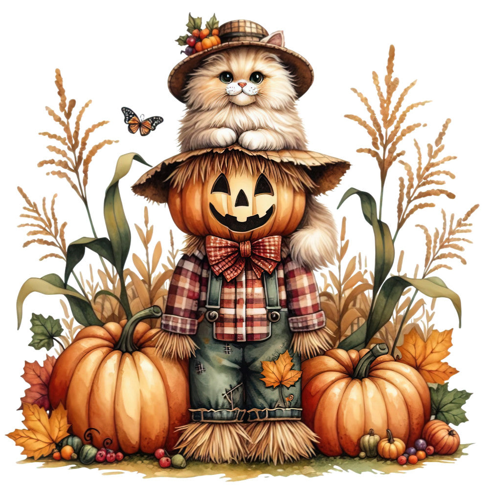 Autumn Cats Fabric Panel 52 QuiltingFabricPanels