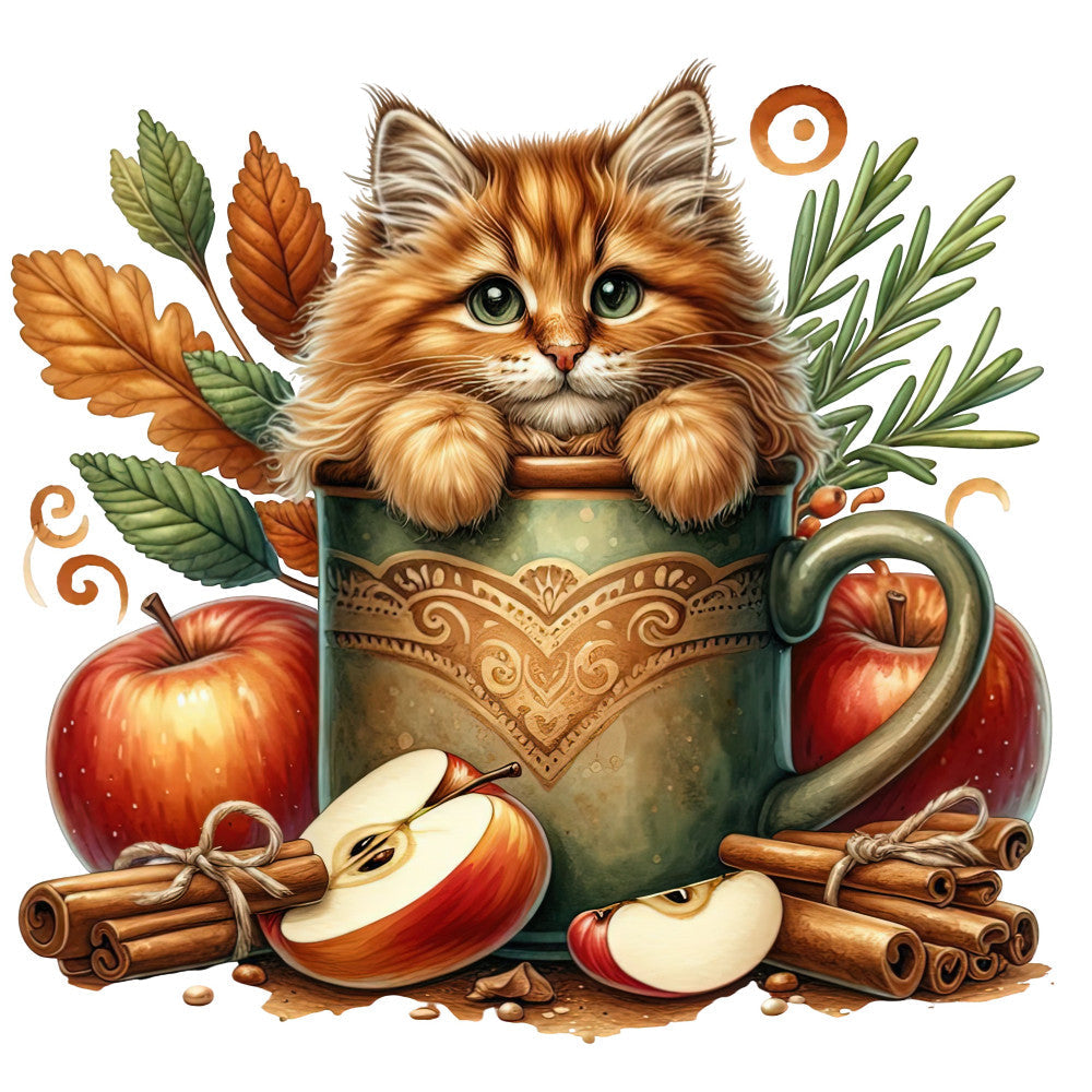 Autumn Cats Fabric Panel 57 QuiltingFabricPanels