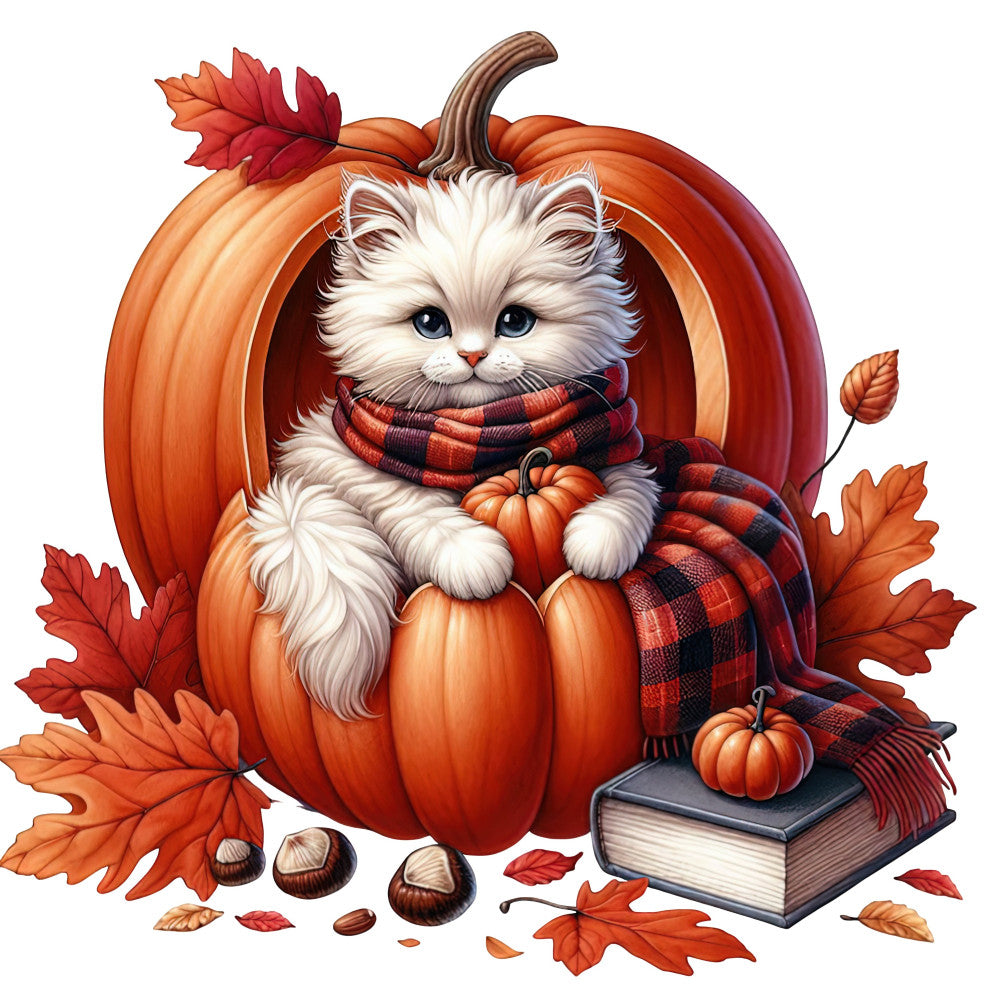 Autumn Cats Fabric Panel 61 QuiltingFabricPanels