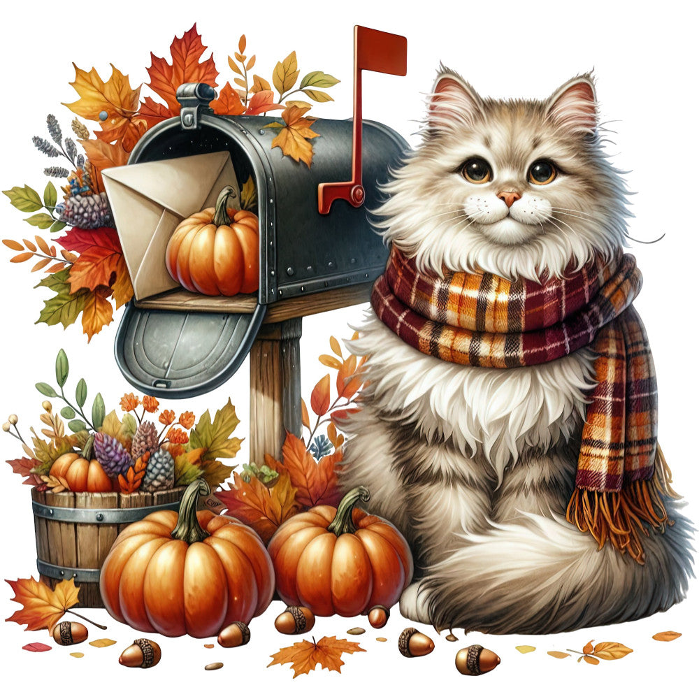 Autumn Cats Fabric Panel 65 QuiltingFabricPanels