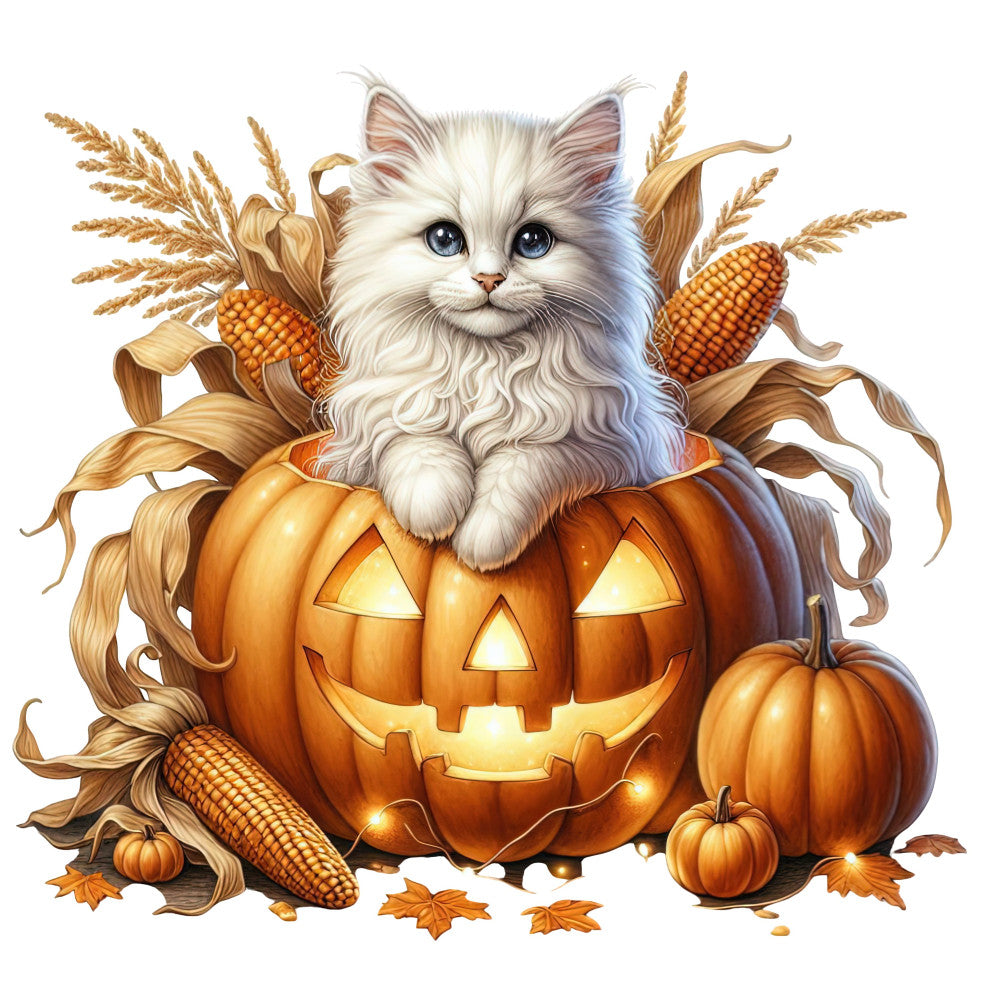 Autumn Cats Fabric Panel 71 QuiltingFabricPanels