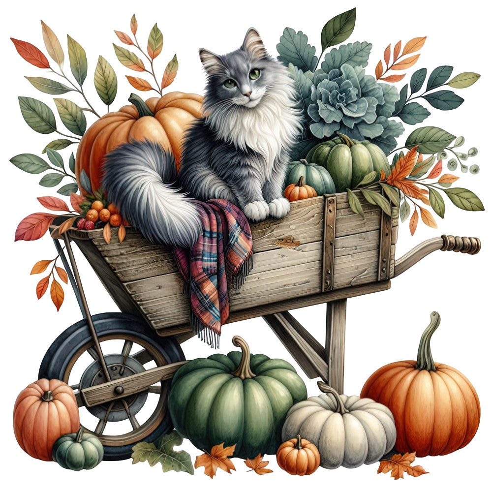 Autumn Cats Fabric Panel 75 QuiltingFabricPanels