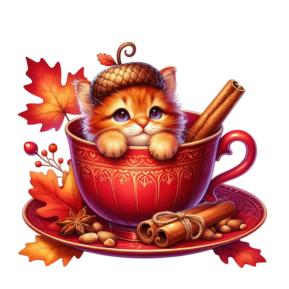 Autumn Cats Fabric Panel 84 QuiltingFabricPanels