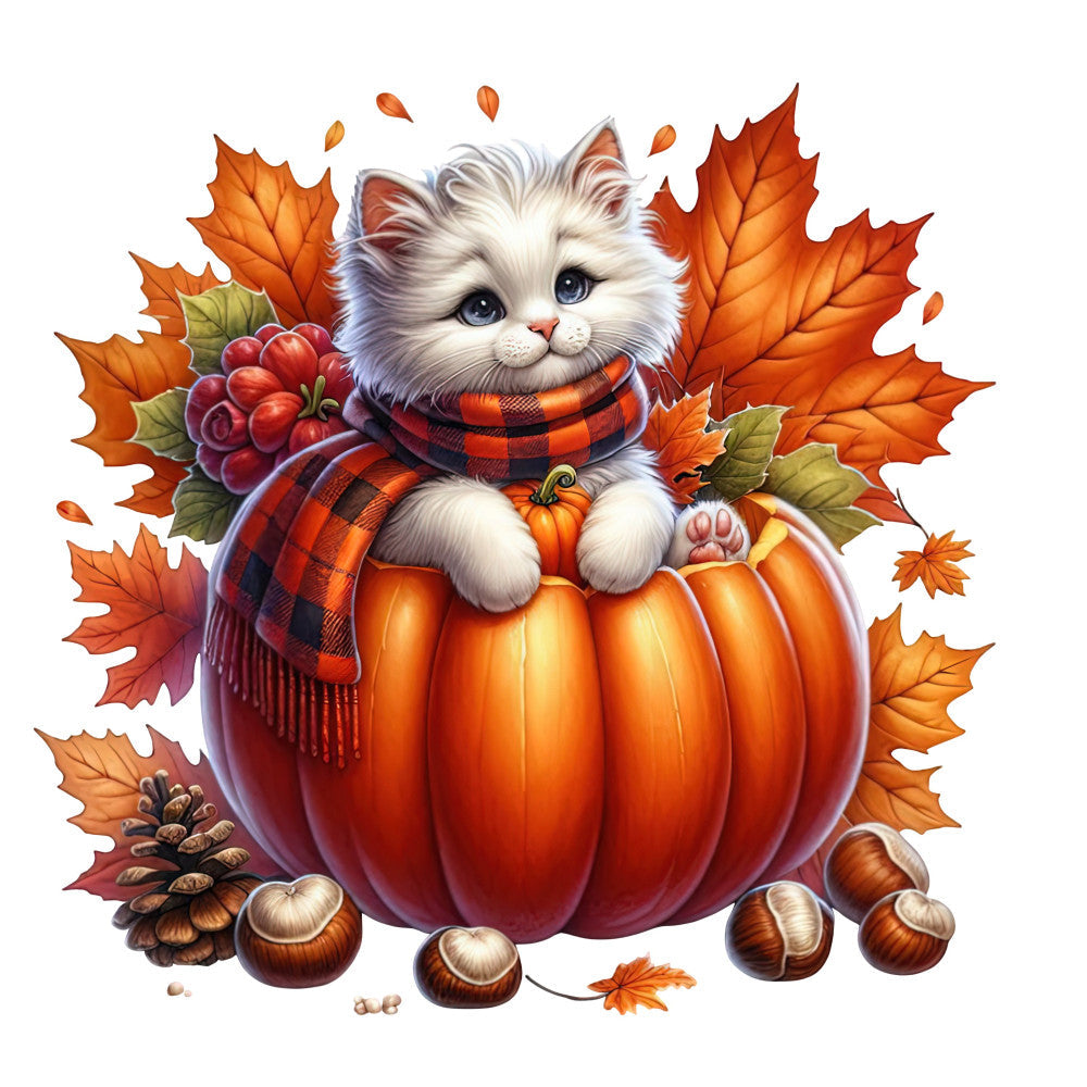 Autumn Cats Fabric Panel 89 QuiltingFabricPanels