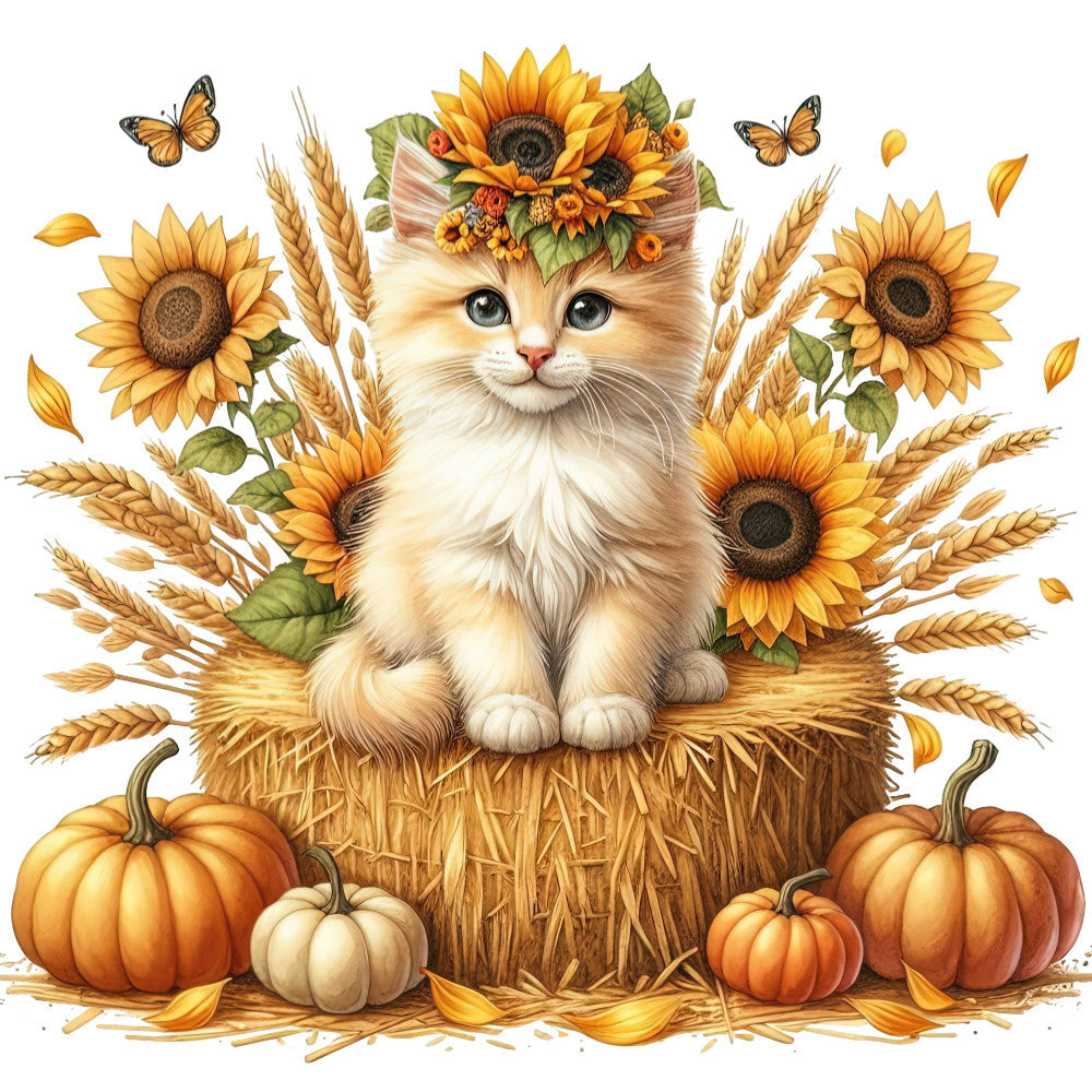 Autumn Cats Fabric Panel 92 QuiltingFabricPanels