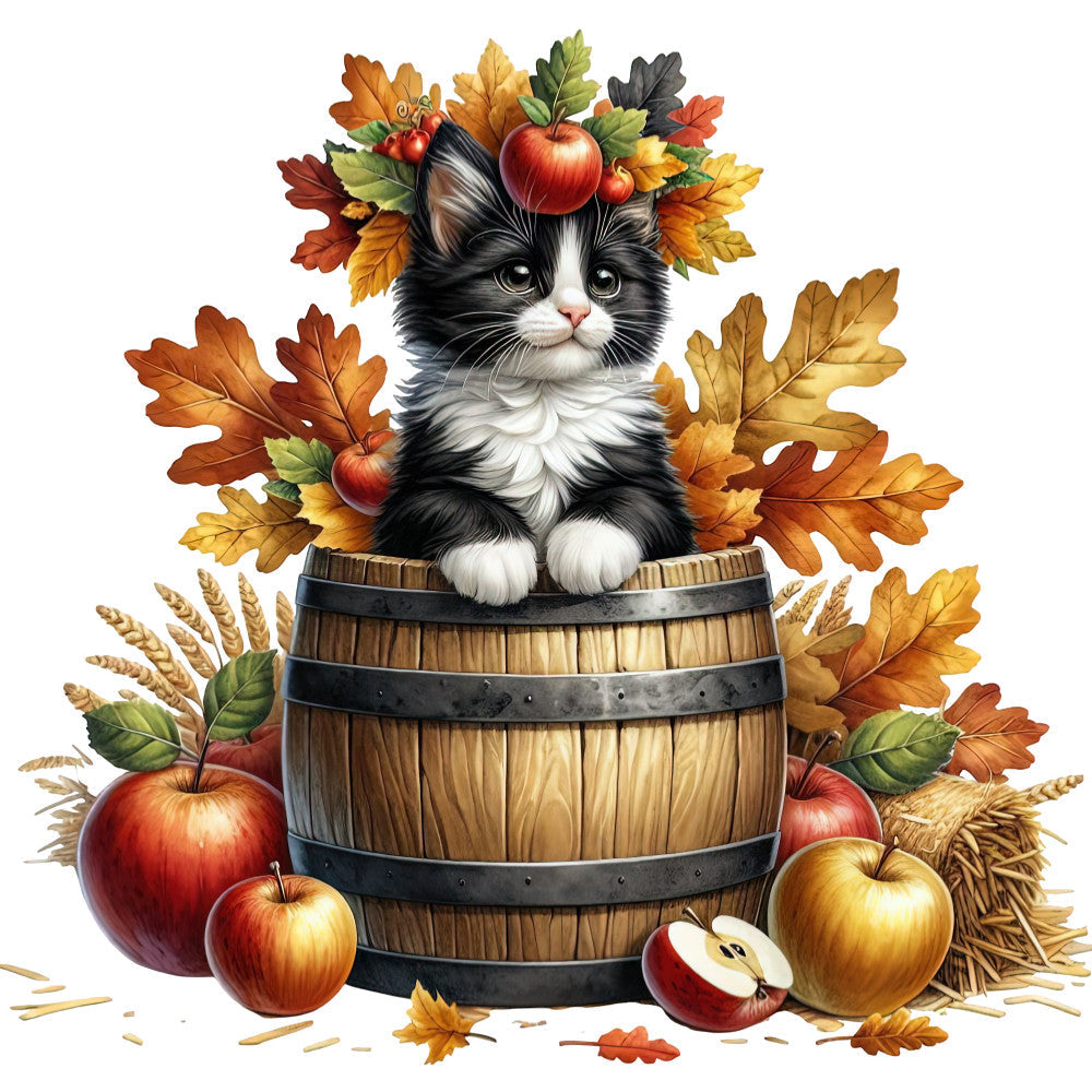 Autumn Cats Fabric Panel 97 QuiltingFabricPanels