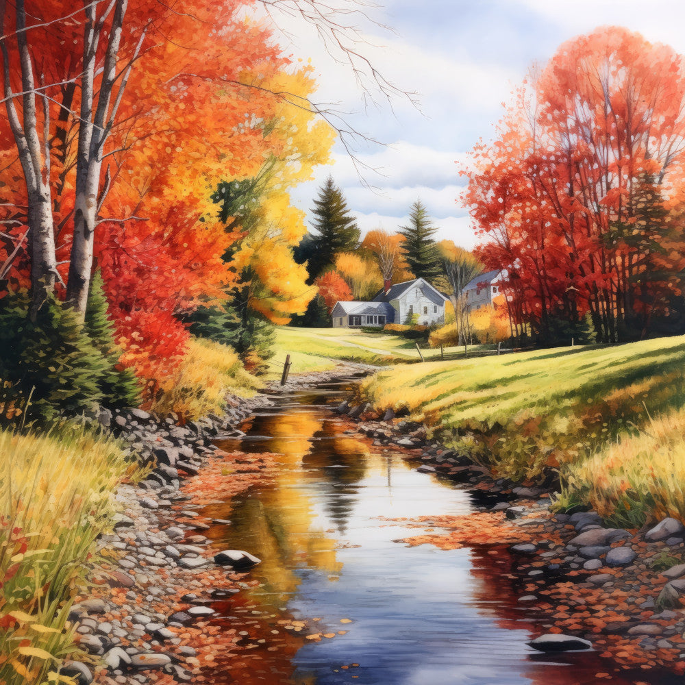 Autumn In Vermont Fabric Panel 7