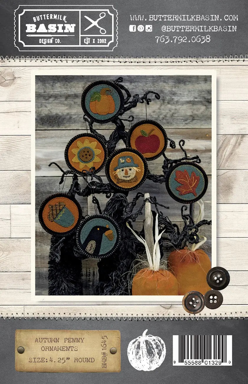 Autumn Penny Ornaments - Linda's Electric Quilters